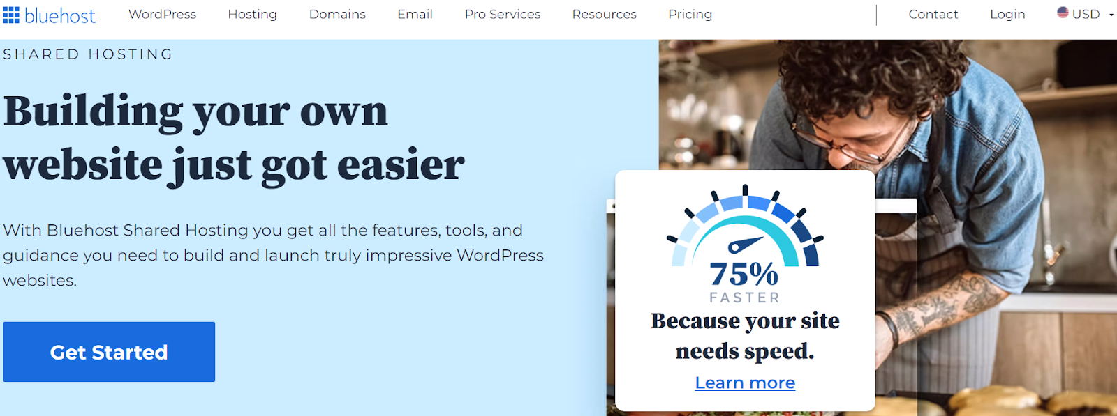 Bluehost shared hosting